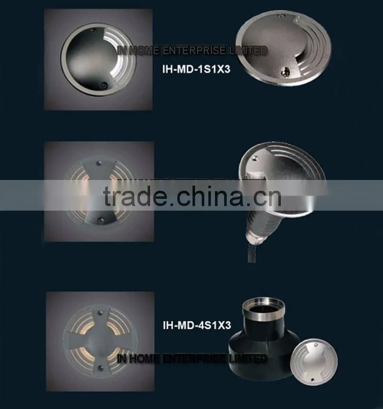 New design 1W RGB IP67 waterproof Aluminum Alloy 12v outdoor underground light