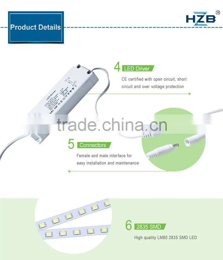 China Made Surface Mount Square Led Ceiling Light Fixture Home Use