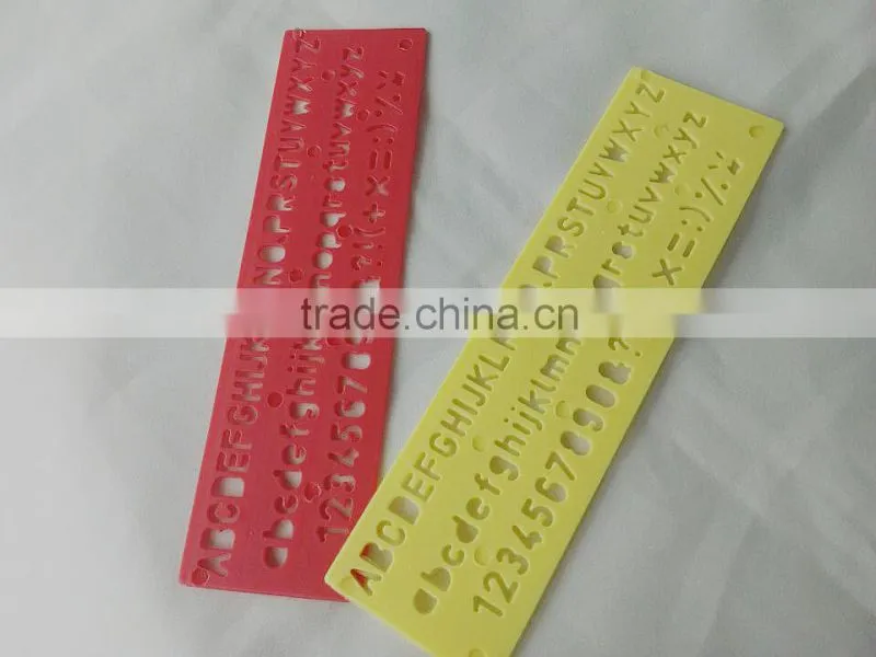 Factory Plastic Letter Stencil Ruler OEM and ODM office stationery for school medical ruler