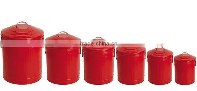 folded colorful metal storage box with lid