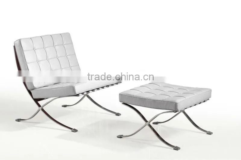 High Quality Barcelona sofa with ottoman,black leather sofa,Leather Barcelona sofa SF-505
