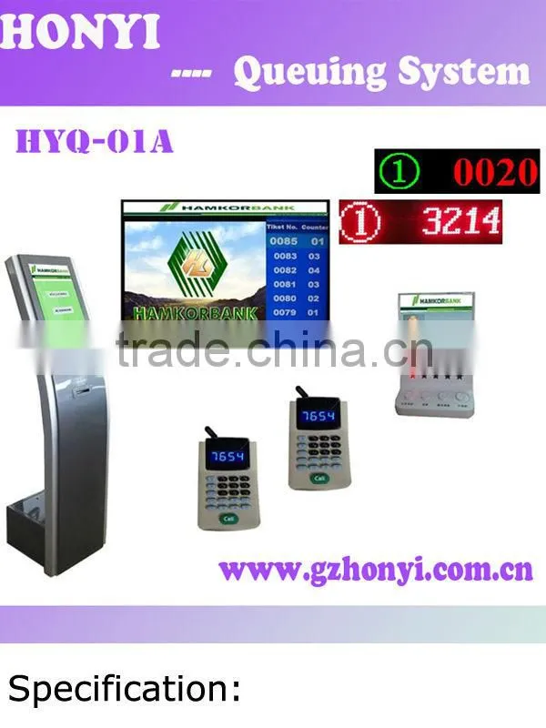 Full automatic Bank queue ticket managment system