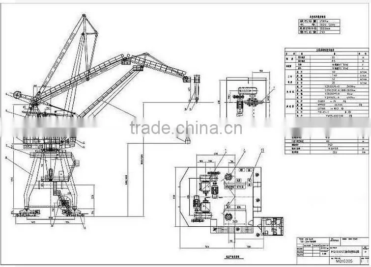 Reliability pedestal lifting low price port crane