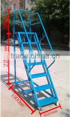 steel warehouse rack use step ladders