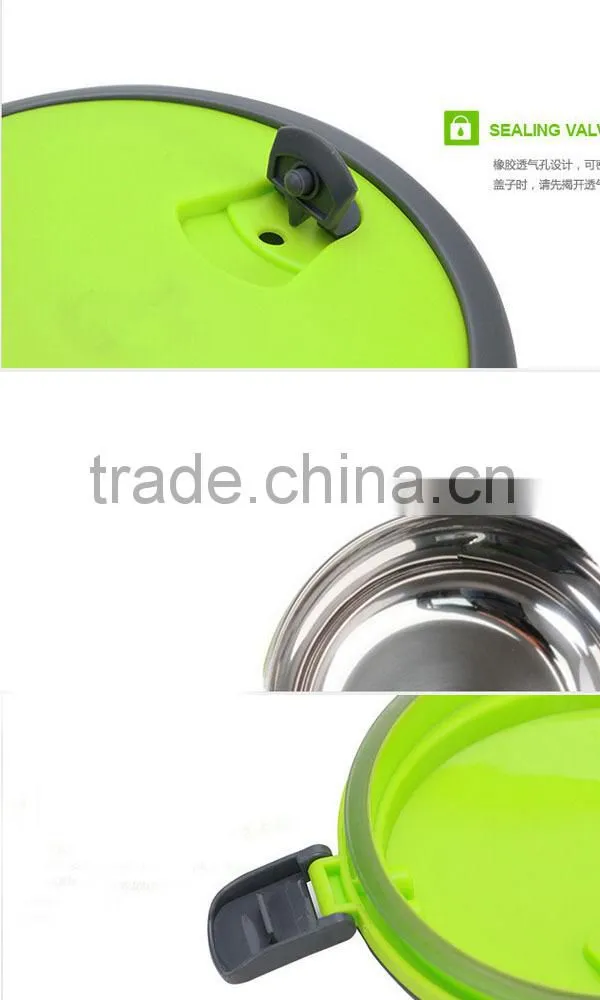Supermarket hot selling stianless steel with plastic food container