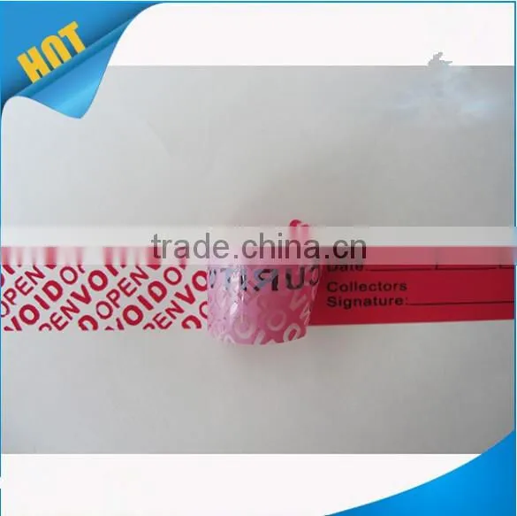 Void opened tamper proof security label sticker