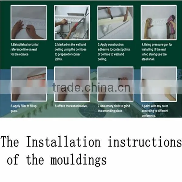 Gypsum cornice for interior decoration