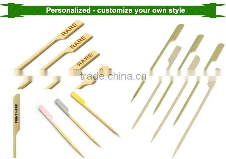 New design bamboo food stick skewer for core meat beef skewer