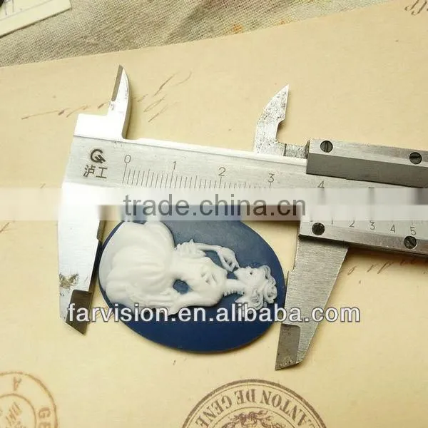 Hot sale flat back resin cameo, resin cameo for wedding decoration