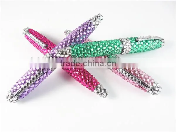 2015 New style cute ball pen metal mini crystal pen