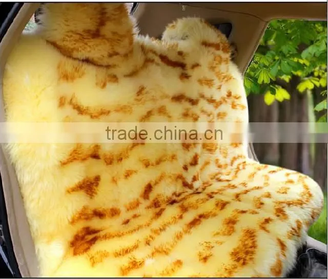 Customized Luxury sheepskin long fur Car Seat Covers lambskin fur Car Seat Cushion cover universal in winter