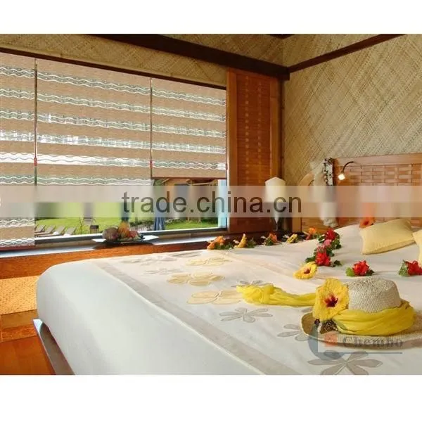 China supplier jacquard wavy day and night rainbow colored blinds