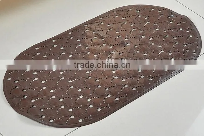 cute foots pattern and safty with suction cups pvc bath mat