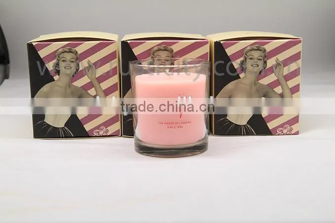 Eco-friendly pillar shape candle in glass jar