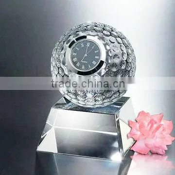Laser Etched Crystal Clock Award Gift for Corporate Souvenirs