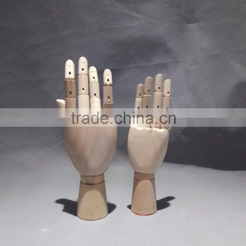 Novelty Cartoon Joint Wooden Hand for Decoration,Lovely Jointed Mannequin Hand Wood Doll Collectible Toys Free Shipping