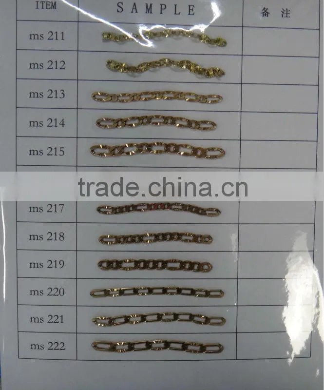 2014 New Design Fancy Brass Chain used for jewelry, garmnt, handbag in different shape