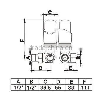 female Thermostat Valve, radiator valve for floor heating system