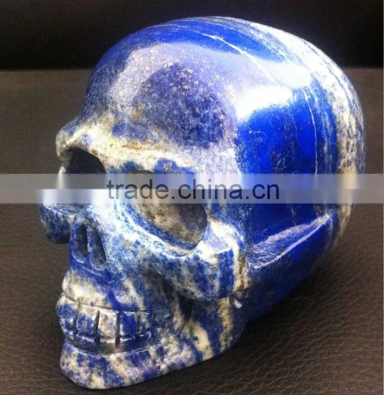 Gemstone Hand Carving Lapis Lazuli Skull for Sale
