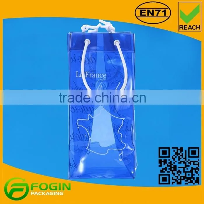 PVC Champagne Drink Wine Beer Bag Chiller Cooler Carrier Portable and Folds for Easy Storage