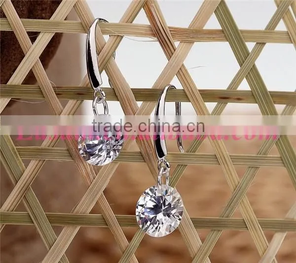 2016 Fashion silver zircon jewelry,wholesale earring jewelry