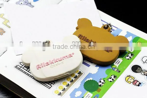 Cute Bear style fashion 3D Animals silicone rubber key caps factory China in Dongguan