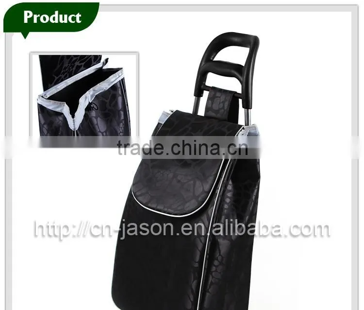 Pooyo Jacquard fabric shopping bag with trolley A2S-10