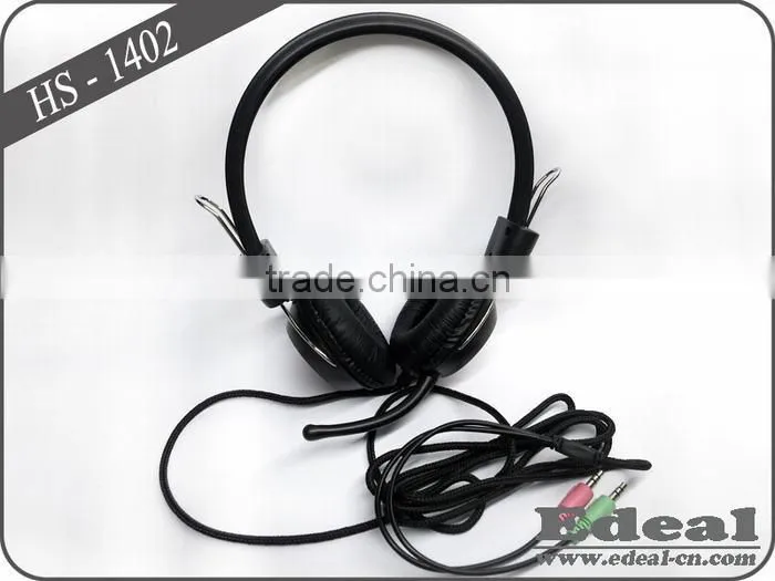Hot selling flexible computer headphone with mic / headset with mic from BSCI manufacturer