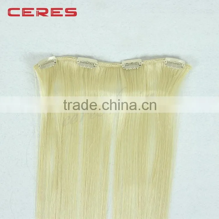Factory Wholesale Natrual Color Yaki Brazilian Hair Cheap 100% Human Hair Clip In Hair Extension