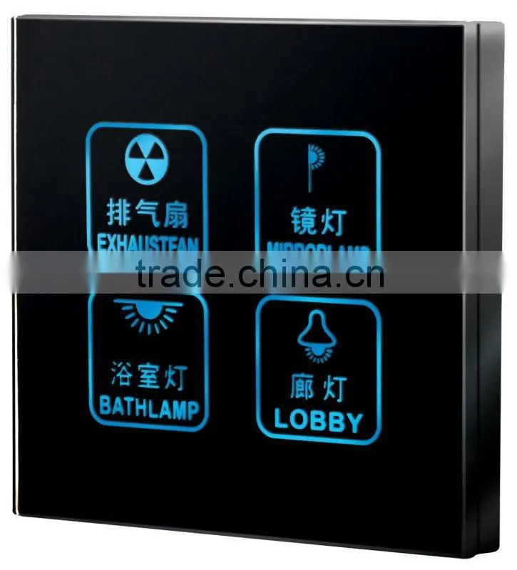 hotel room touch screen panel switch(with DND,DOORBELL,CLEAN,WAIT) clean hotel switch