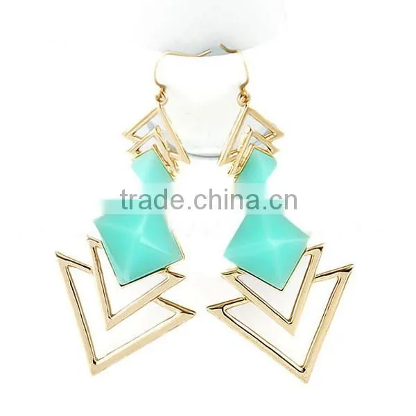 popular fashion jewelry in europe teenage dubai triangle earring