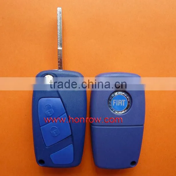 High quality Fiat 2 button flip remote control case(Blue Color)