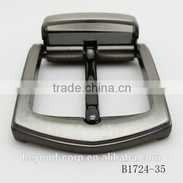 Formal reversible pin buckle for 35mm men's real leather belt