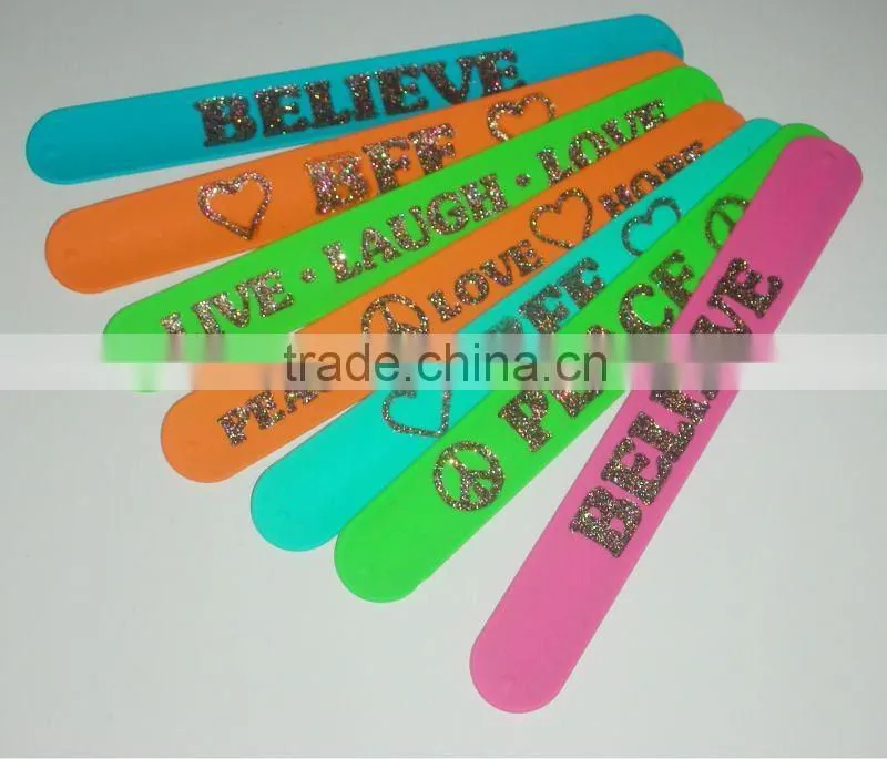 Reflective 3D Customized Silicone Slap Bracelet