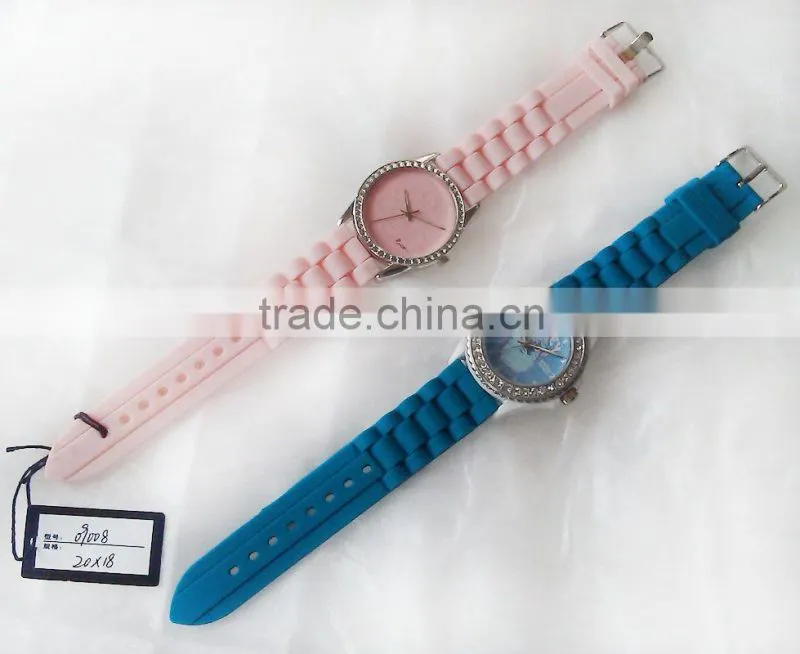 Designer Japanese quartz alloy case silicone band watches