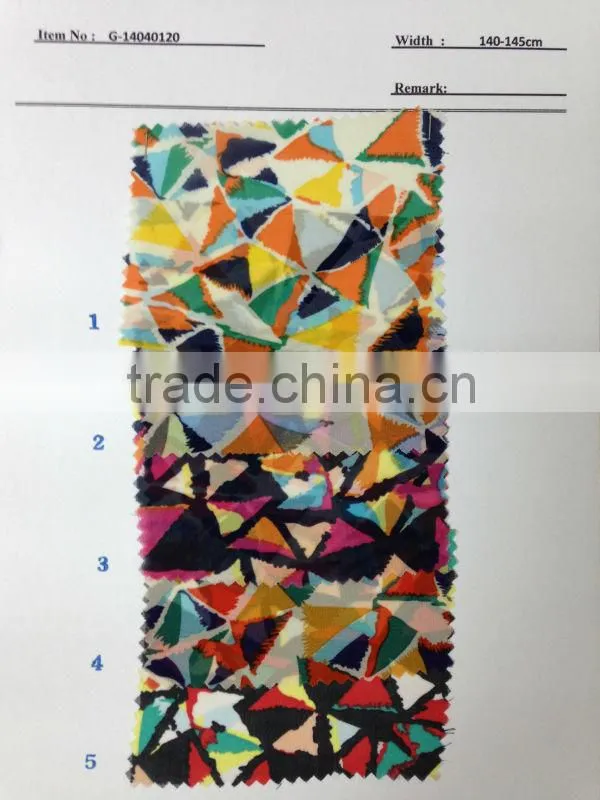 US$ 1/M up Chiffon Print Fabric Textile Stock Stocklot:G-14040120