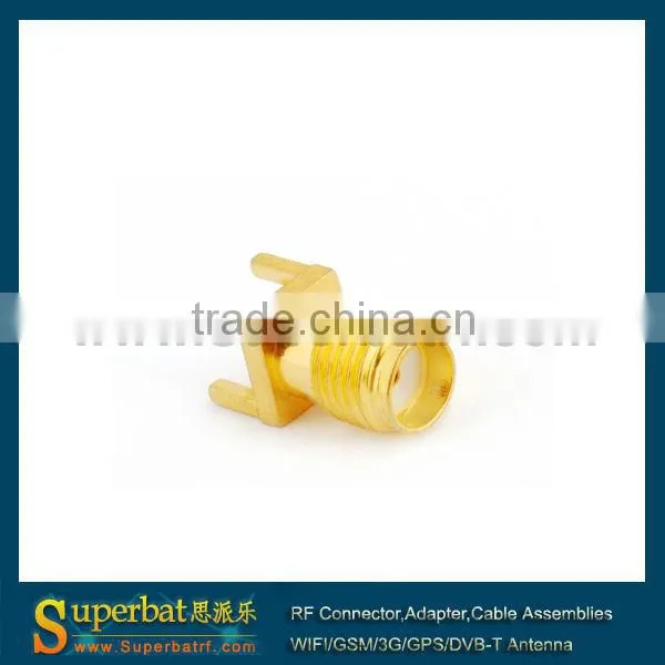SMA thru hole Jack vertical PCB Mount electrical connectors types