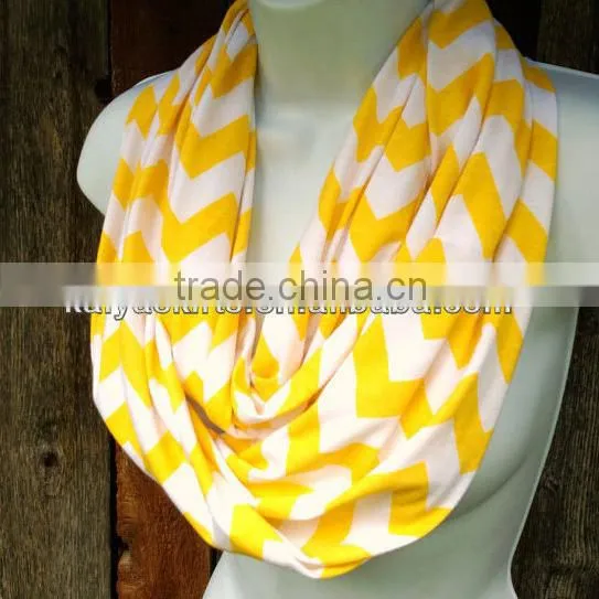 Wholesale baby scarf baby cotton scarf baby yellow chevron scarf