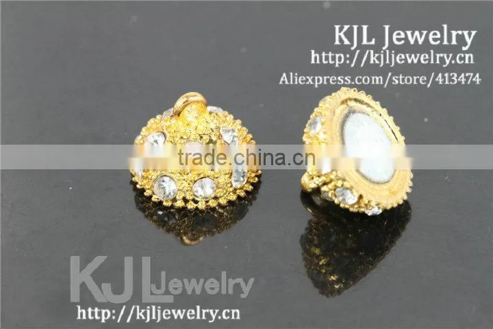KJL-A0243 Wholesale Jewelry DIY 14x14x20mm Gold Pink Black Tone Magnetic Rhinestone Paved clasp,Fashion Jewelry Clasps