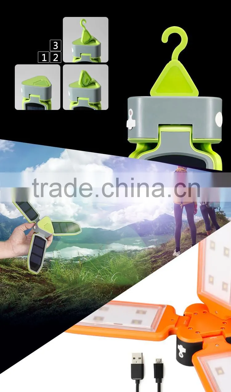 Solar outdoor sports led rechargeable fishing lantern lights for night fishing, bivouac, BBQ