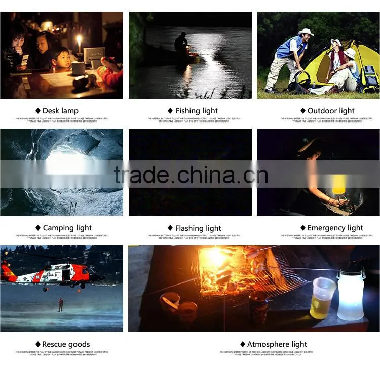 Silicone Water Bottle Rechargeable LED Solar Outdoor Lighting Camping Lantern
