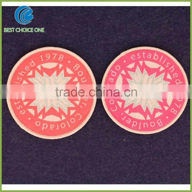 Custom Woven Label With Backing Embroidery Woven Patch