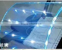 Decorative glass with LED light interlayer, ceramic digital print glass, laminated Glass, customized design