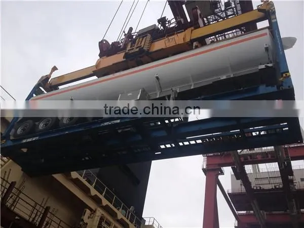 CIMC new tri-axle 42000L aluminum alloy oil transport fuel tank trailer