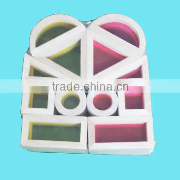 wooden rainbow blocks