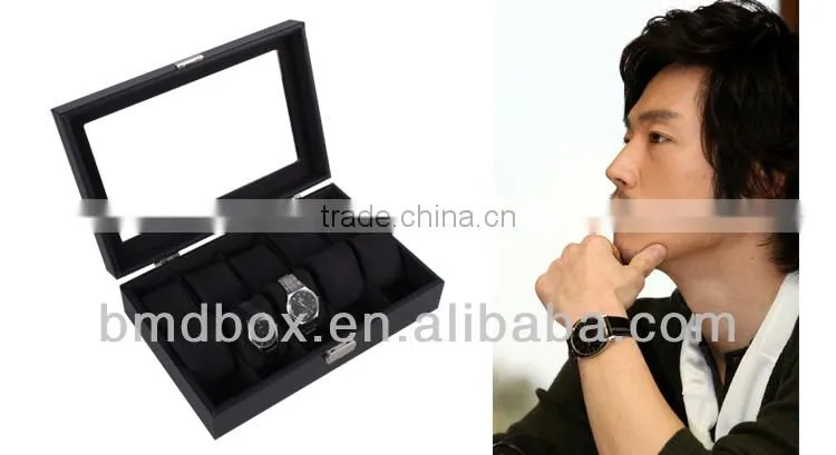10 slots faux leather watch collection box