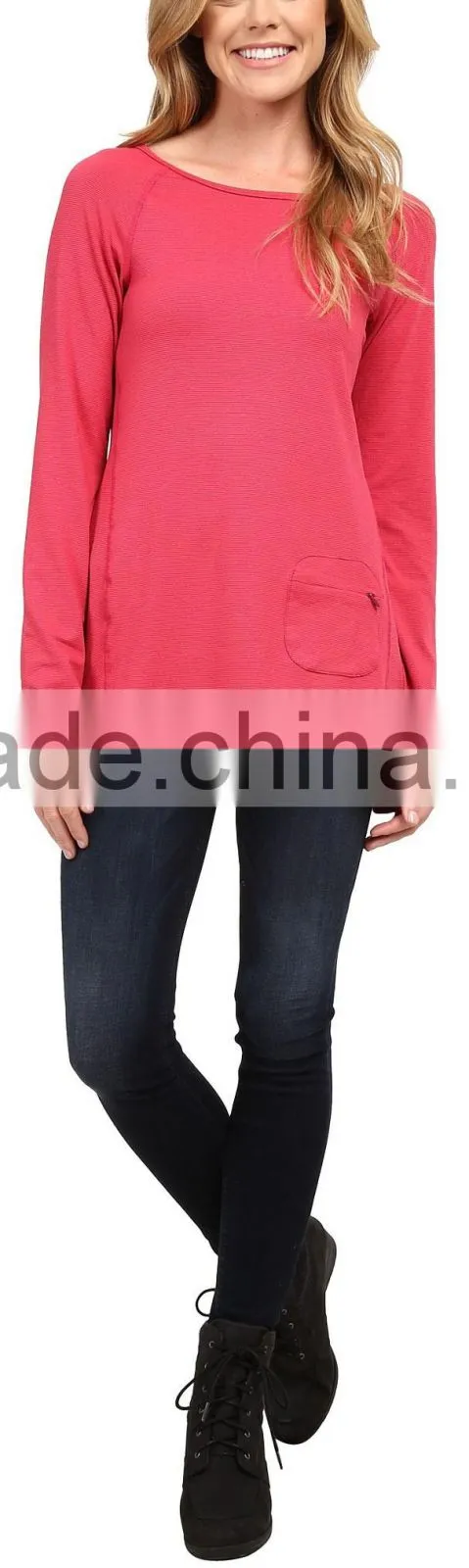 Ramax Custom Women Sport Lightweight Round Neck Pullover Long Sleeve T Shirt