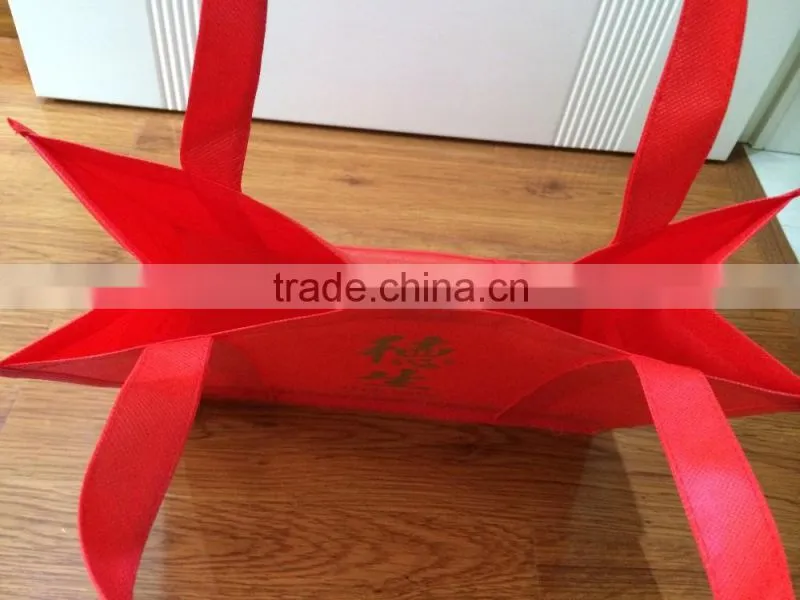 Promotional laminated bag with webbing handles, non woven gift bag, non woven bag