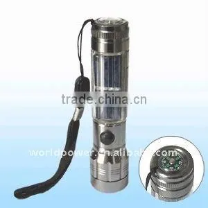Chinese High Efficiency LED Solar Rechargeable Torch,Solar Flashlight
