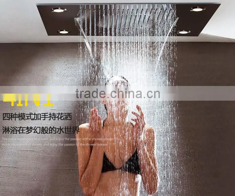 LABRAZE LE800600 shower panel with LED light and cold and hot water faucet